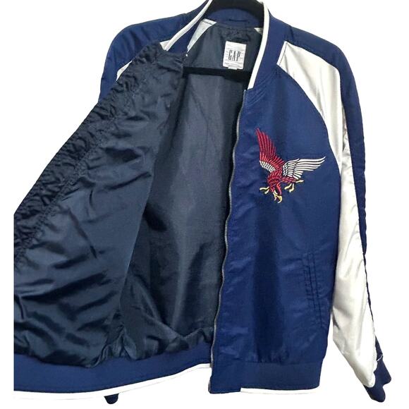 Gap Limited Edition California Sukajan Bomber M Embroidered Map Eagle Jacket - Picture 2 of 16
